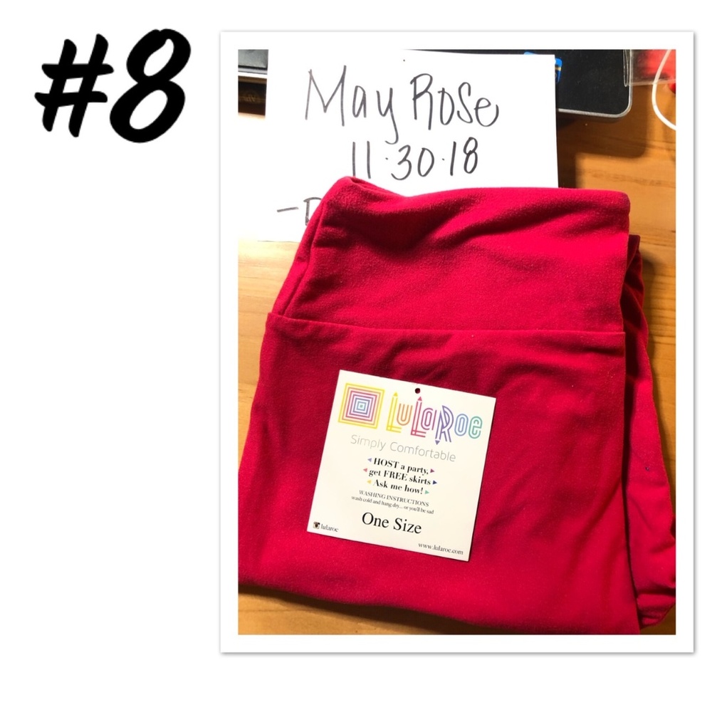 New Lularoe OS Reddish Pink Leggings